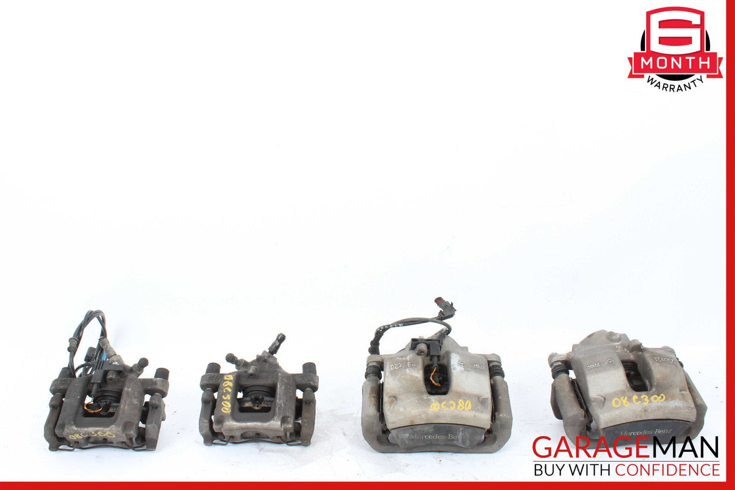 08-14 Mercedes W204 C300 Complete Front & Rear Brake Caliper Calipers Set OEM