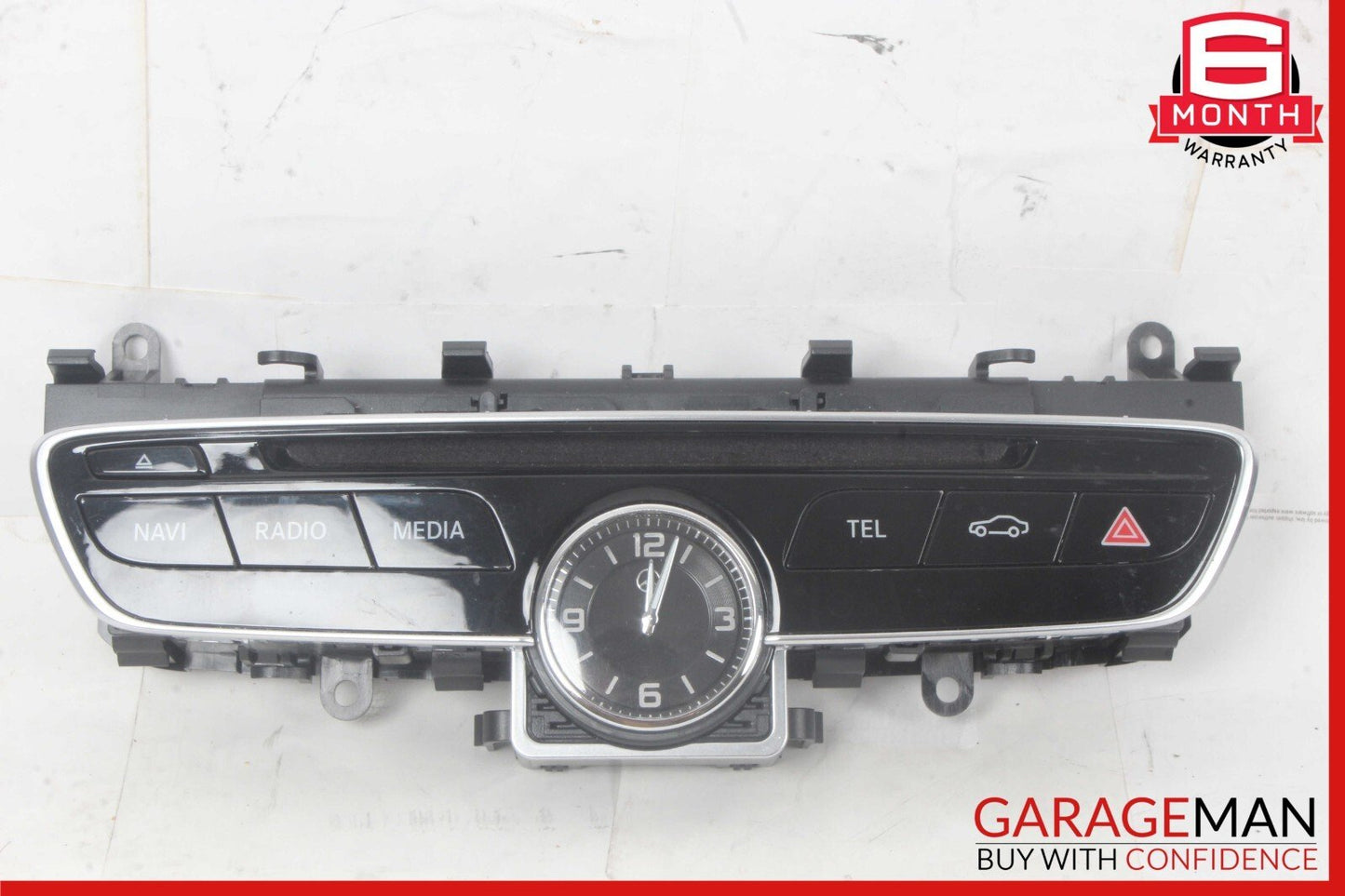 15-18 Mercedes W205 C300 C400 Center Dashboard Hazard Control Switch w/ Clock
