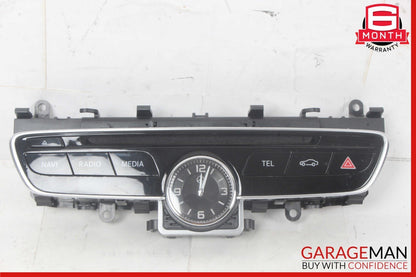 15-18 Mercedes W205 C300 C400 Center Dashboard Hazard Control Switch w/ Clock