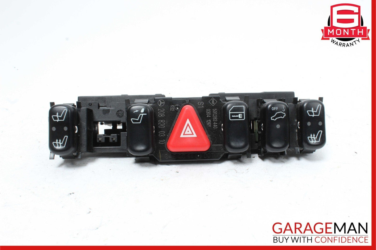 98-02 MERCEDES W210 E320 DASHBOARD HAZARD CONTROL SWITCH PANEL A116 OEM