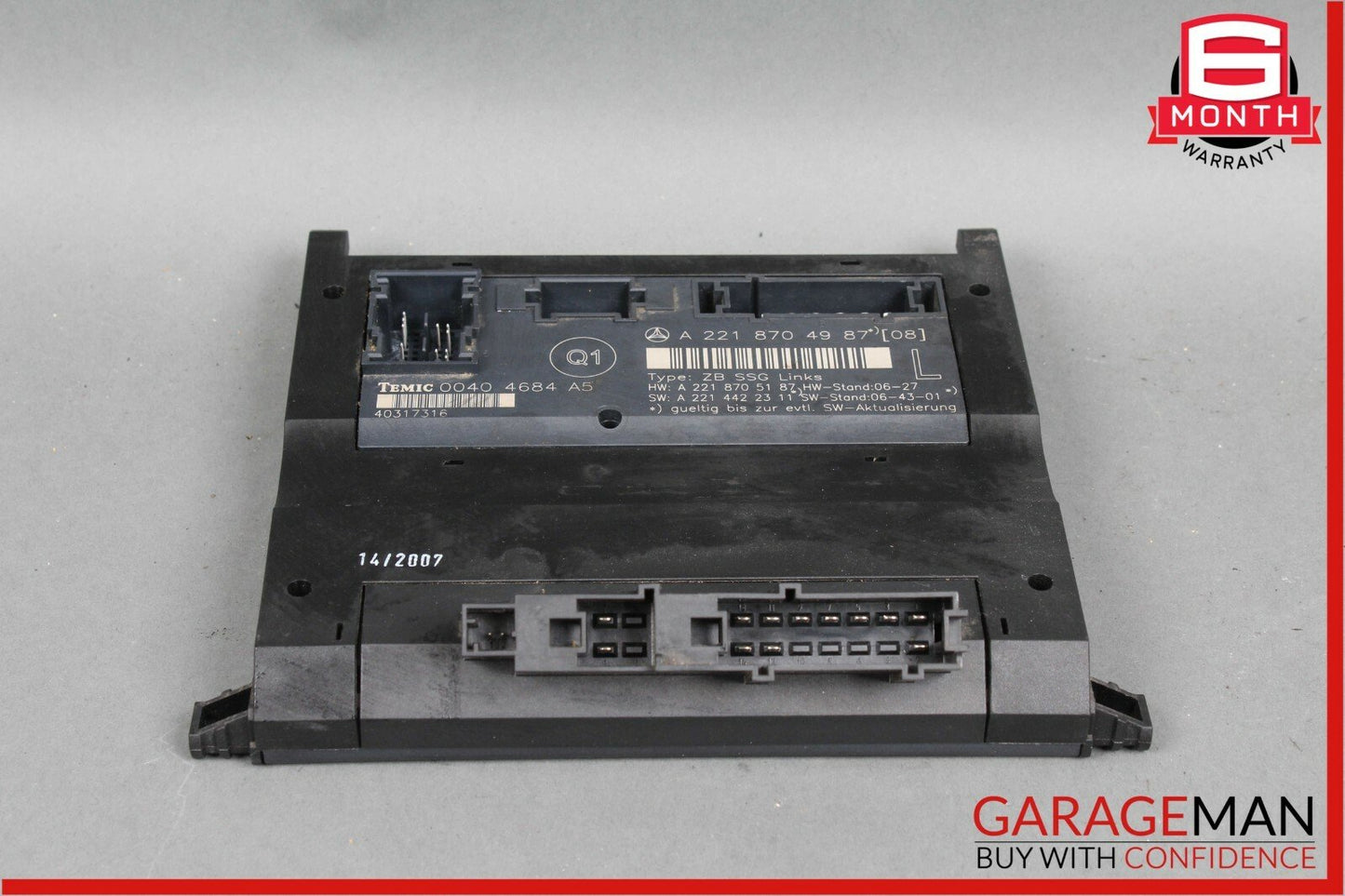 07-13 Mercedes W221 S63 AMG Front Left Driver Under Seat Control Unit OEM