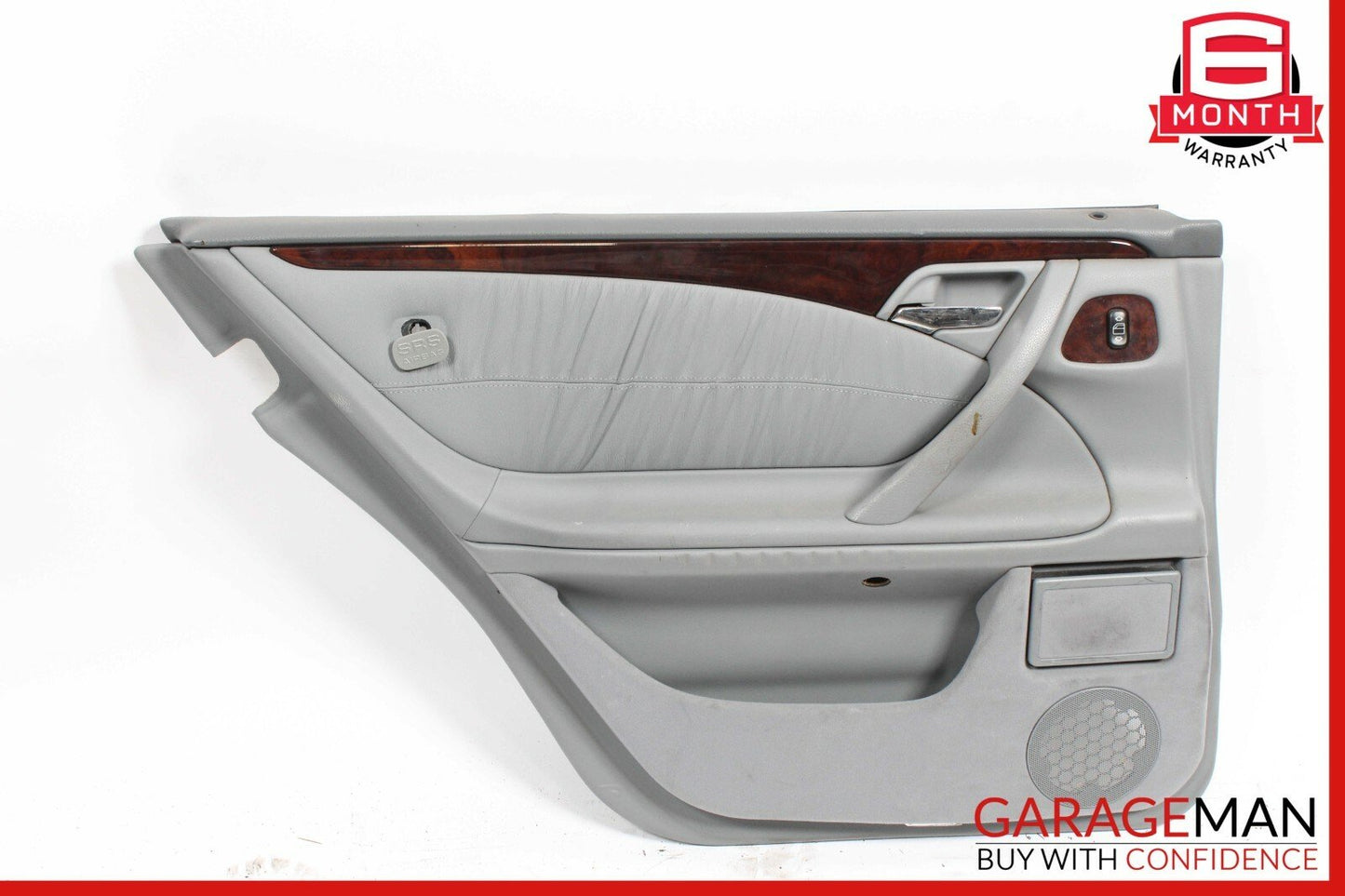 96-03 Mercedes W210 E320 Rear Left Driver Side Interior Door Panel Grey OEM