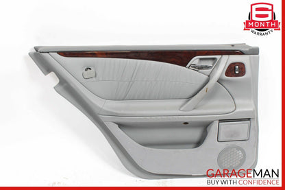 96-03 Mercedes W210 E320 Rear Left Driver Side Interior Door Panel Grey OEM