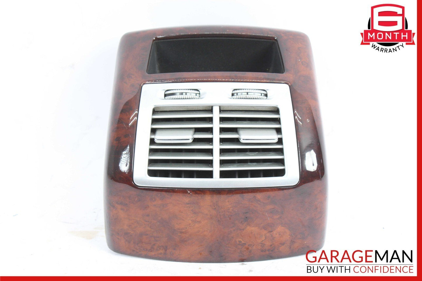 07-13 Mercedes W221 S550 S63 Rear Center Console A/C Air Vent Trim Panel Wood