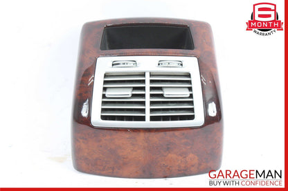 07-13 Mercedes W221 S550 S63 Rear Center Console A/C Air Vent Trim Panel Wood