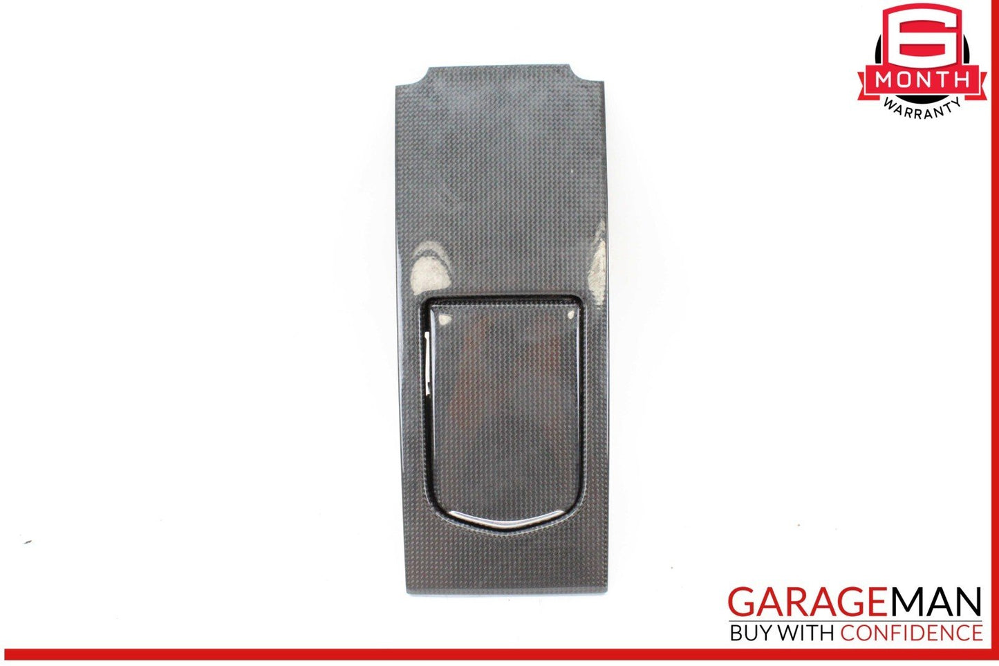 10-16 Porsche Panamera 970 E-Hybrid Rear Console Cupholder Trim Carbon Fiber OEM