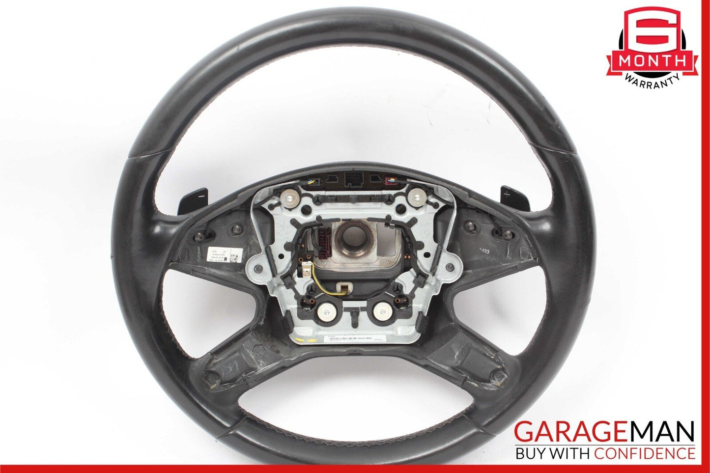 10-13 Mercedes W212 E350 E500 Drivers Steering Wheel w/ Leather Trim Black OEM