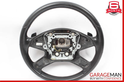 10-13 Mercedes W212 E350 E500 Drivers Steering Wheel w/ Leather Trim Black OEM