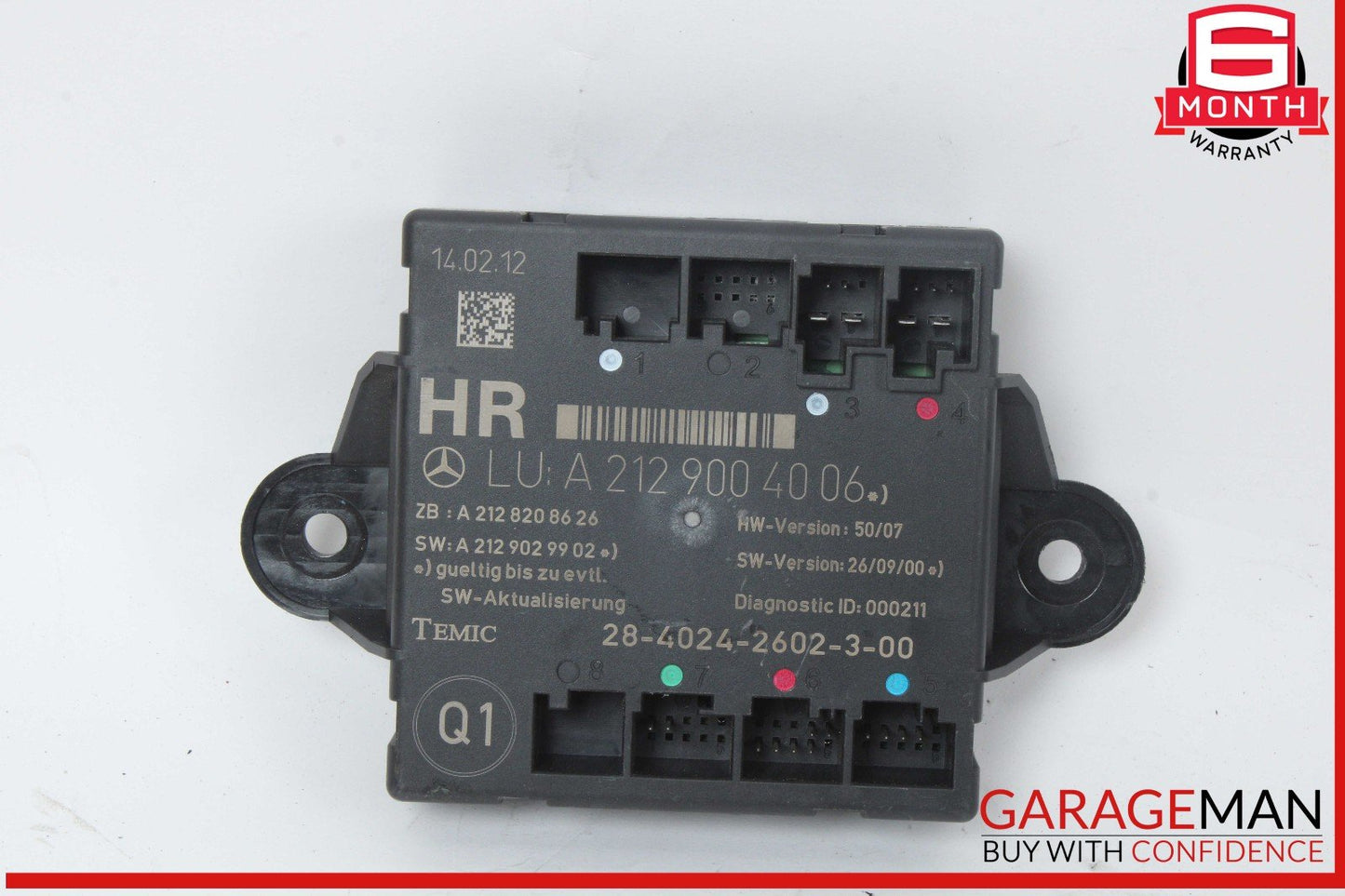 10-16 Mercedes W212 E350 Rear Right Side Door Control Module 2129004006 OEM