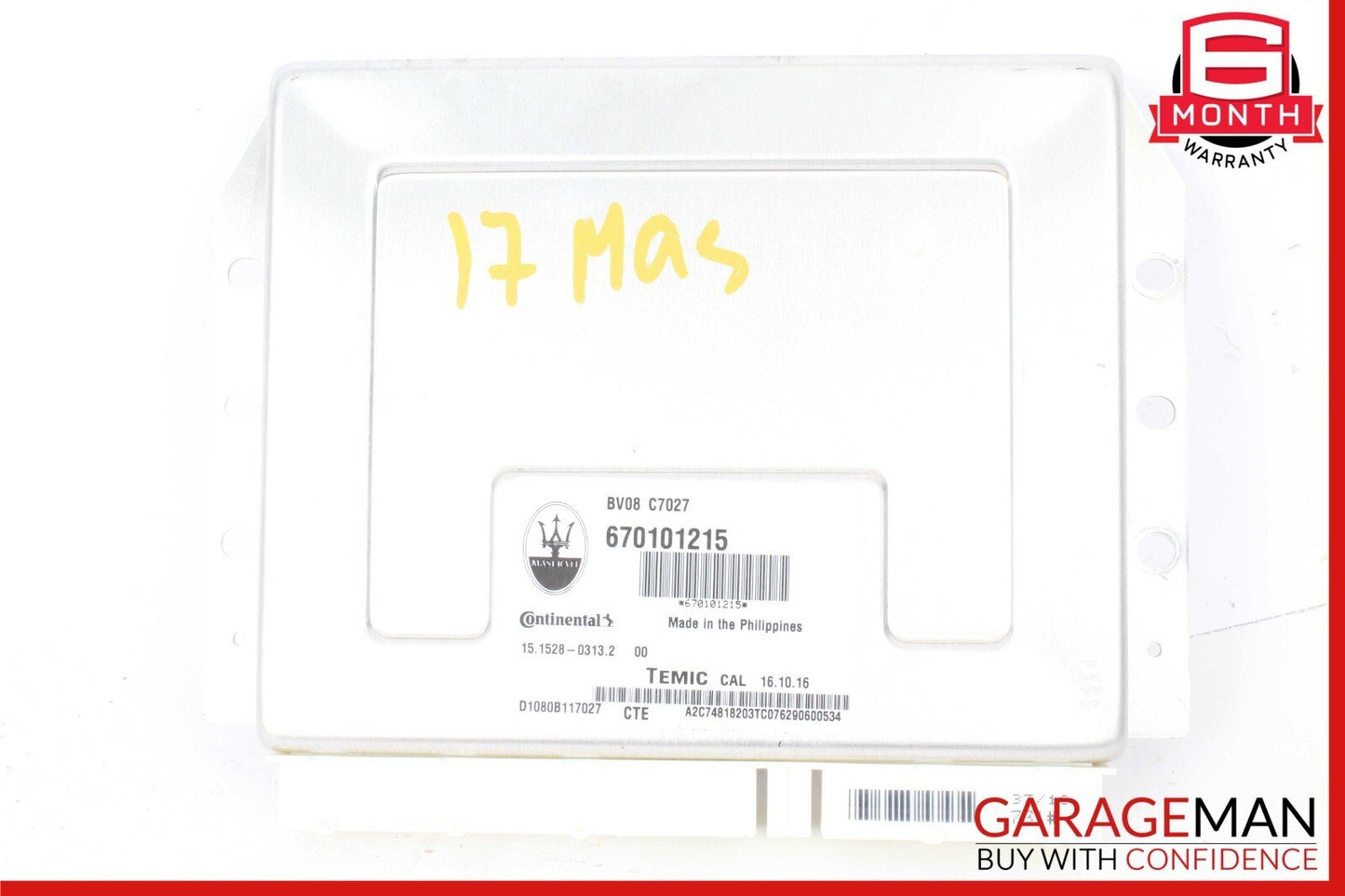 17-20 Maserati Levante M161 Air Suspension Control Module 670101215 OEM