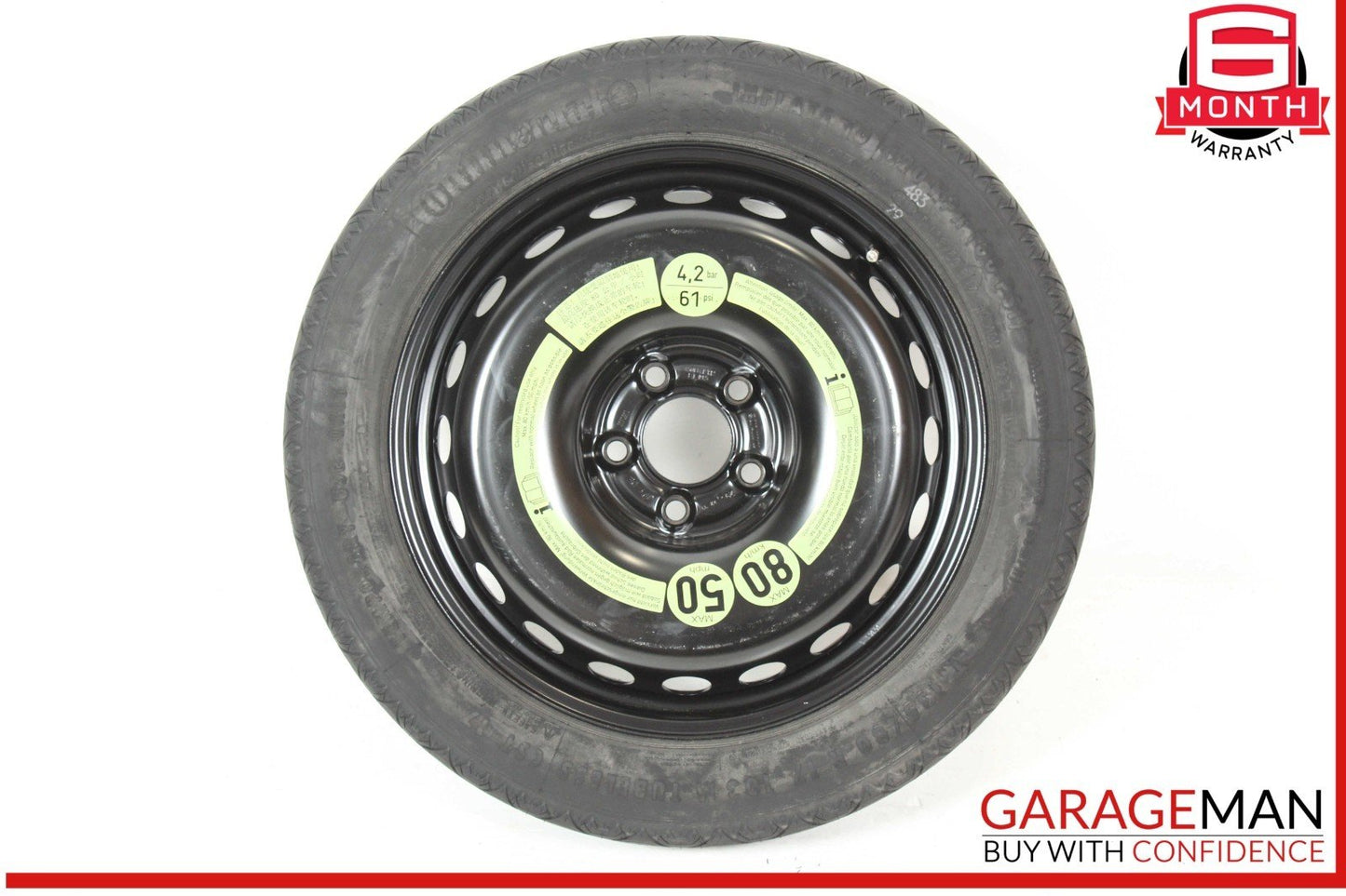 10-17 Mercedes W207 E350 C250 Coupe Donut Spare Tire Wheel Rim 135 80 17" OEM