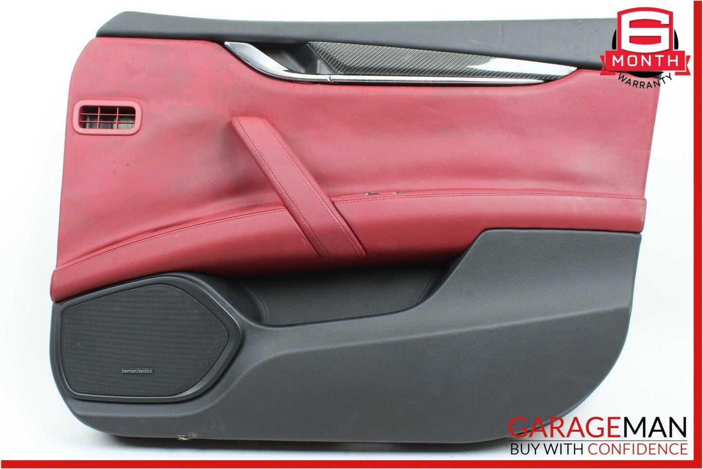 14-18 Maserati Quattroporte Front Right Passenger Side Interior Door Panel Red