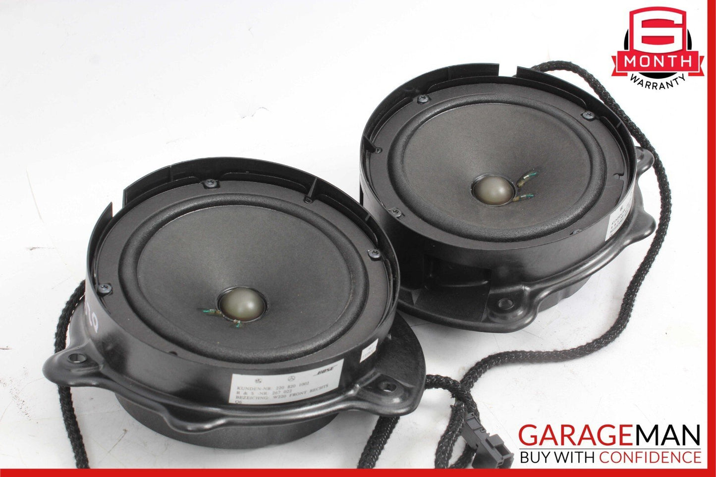 00-06 Mercedes W220 S500 Front Left & Right Side Door Sound Speaker Speakers Set