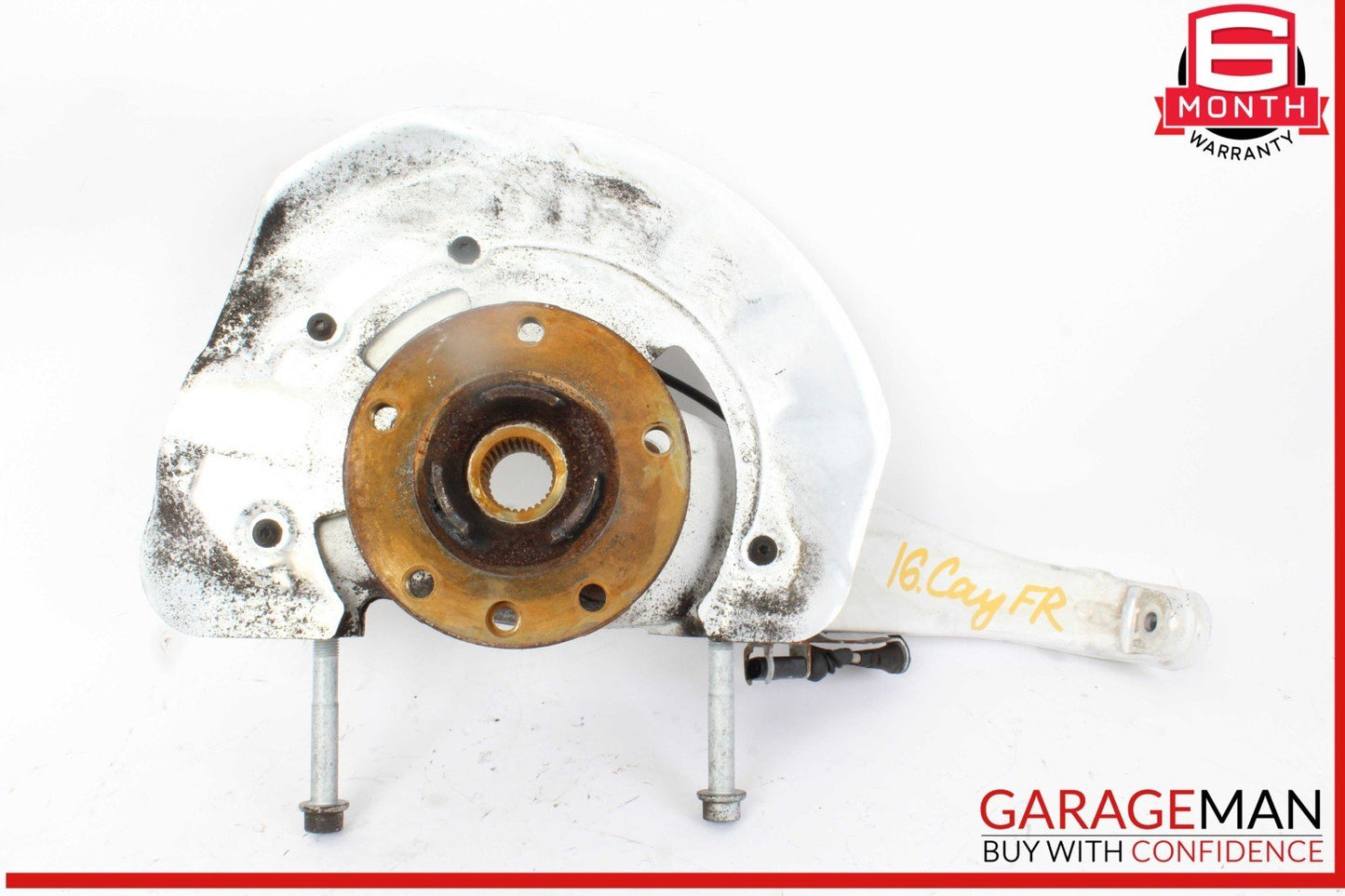 11-18 Porsche Cayenne 958 Front Right Spindle Knuckle Wheel Hub 7P0615312B OEM