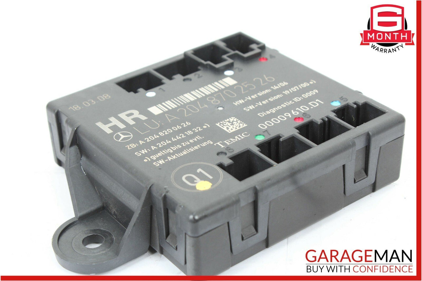 08-14 Mercedes W204 C300 Rear Right Passenger Side Door Controller Module Unit