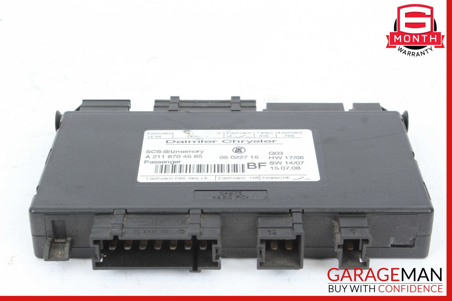 03-12 Mercedes X164 GL450 CLS550 Front Right Seat Control Module 2118704585 OEM
