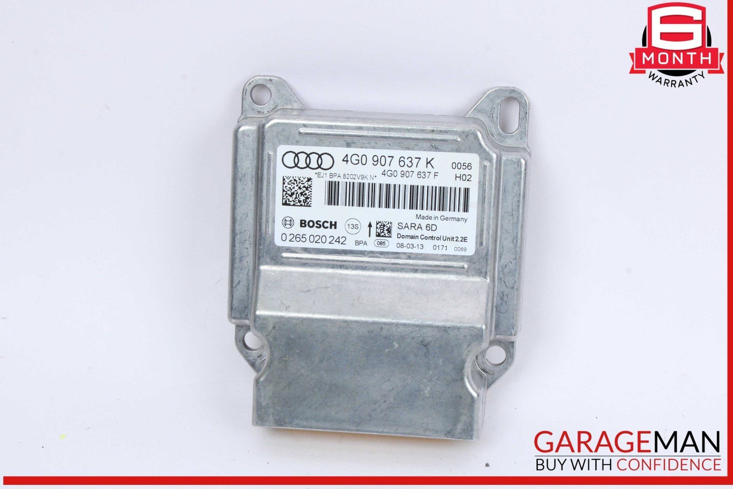 12-18 Audi A7 A6 Yaw Rate Accelerator Stability Speed Control Sensor 4G0907637K