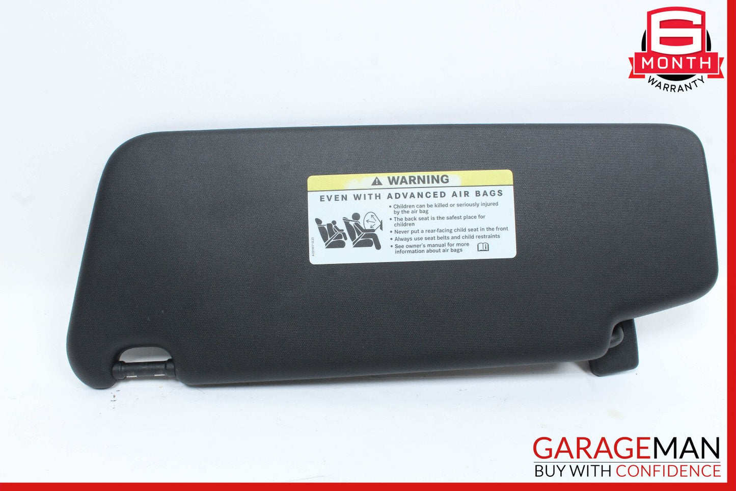 08-15 Mercedes W204 C300 Right Passenger Side Sunvisor Sun Visor Black OEM