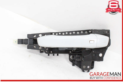 17-24 Audi Q7 Rear Left Driver Side Exterior Door Handle White 4M0837885A OEM