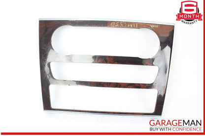 06-12 Mercedes W164 ML350 4MATIC Center Console Control Trim Panel Wood Bezel