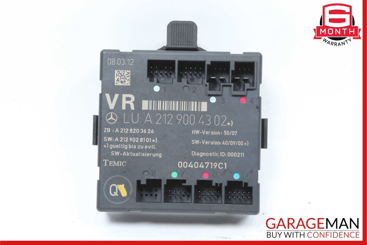08-14 Mercedes W204 C250 C300 Front Right Passenger Side Door Controller Module