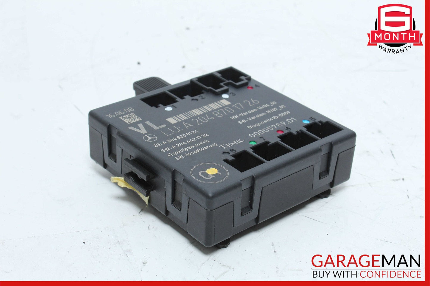 08-14 Mercedes W204 C300 C350 Front Left Side Door Control Module 2048701726 OEM