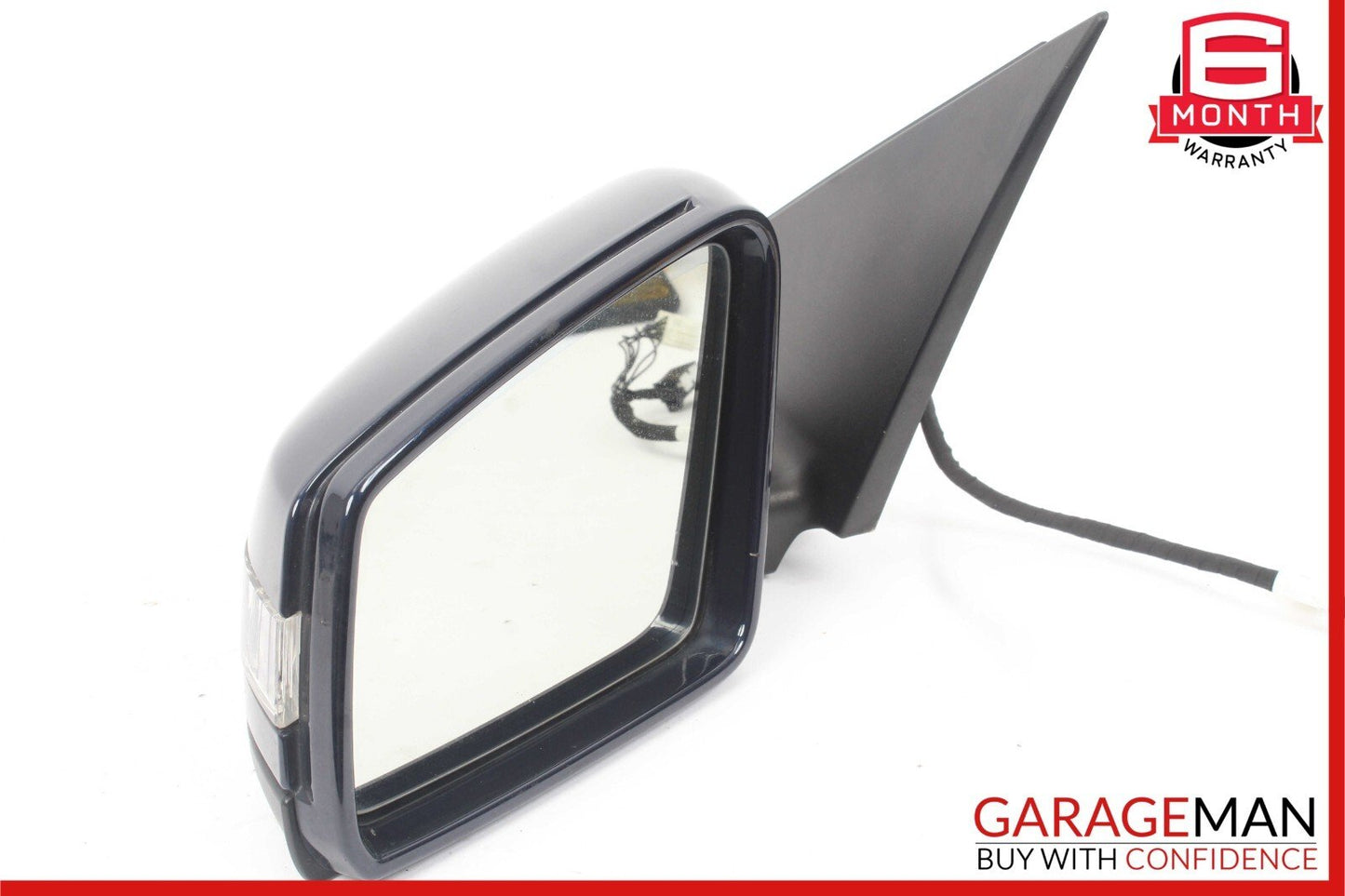 12-14 Mercedes W204 C300 Front Left Side Mirror Door Rear View Glass Blue OEM