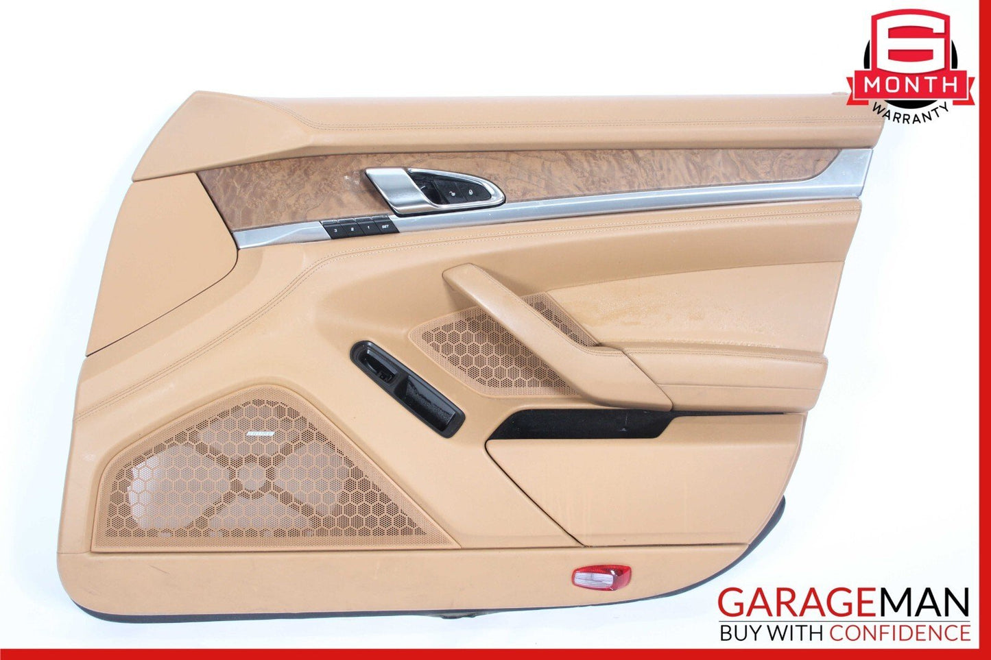 10-16 Porsche Panamera 970 Front Right Interior Door Panel Trim Cover Assy Beige