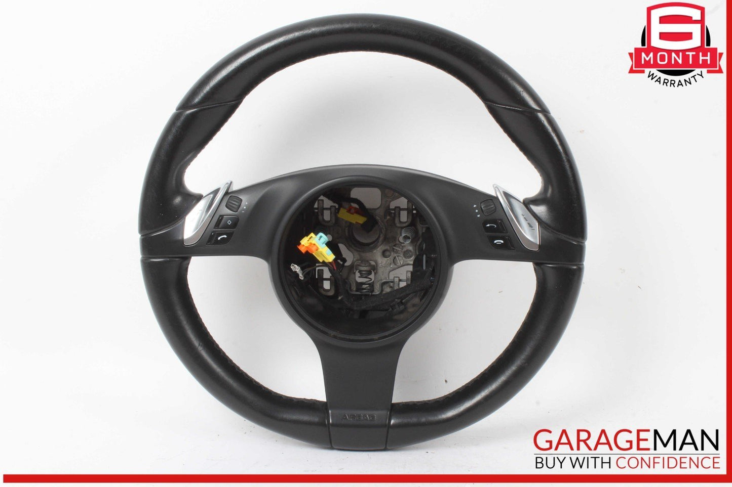 11-14 Porsche Cayenne 958 Steering Wheel w/ Paddle Shifters Black OEM