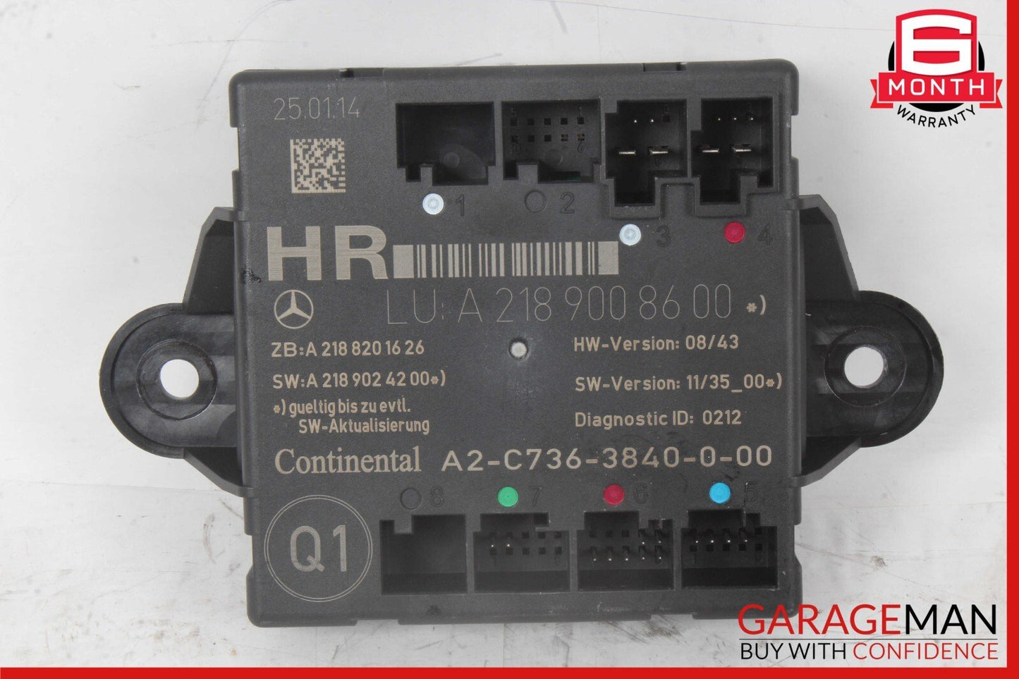 08-18 Mercedes W212 E350 C300 CLS550 Rear Right Side Door Control Module OEM