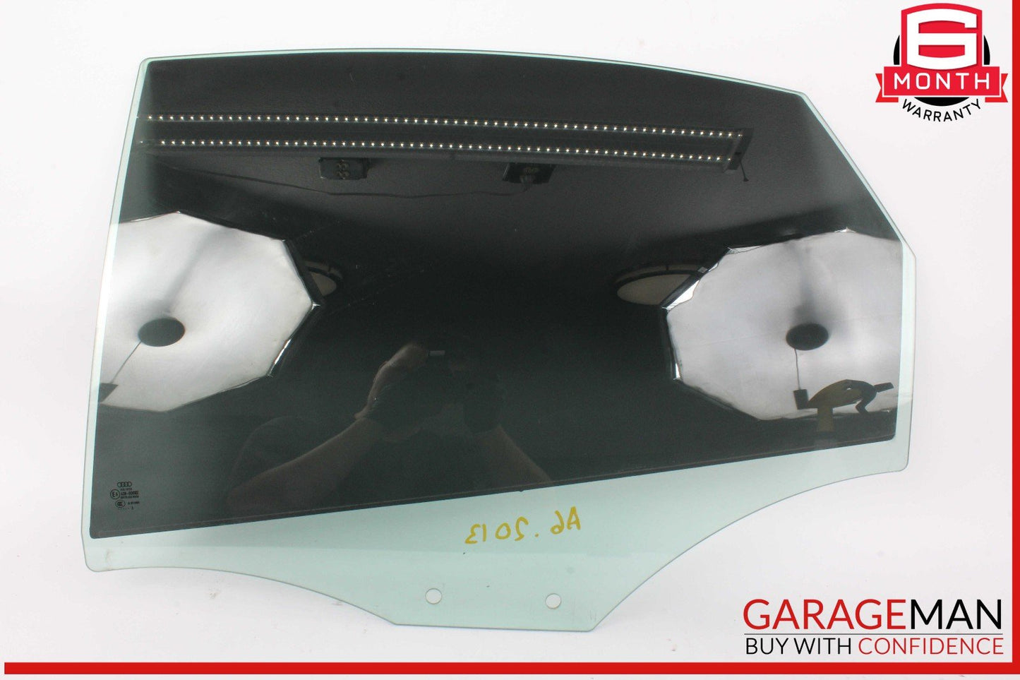 12-18 Audi A6 Rear Left Side Door Window Auto Glass OEM