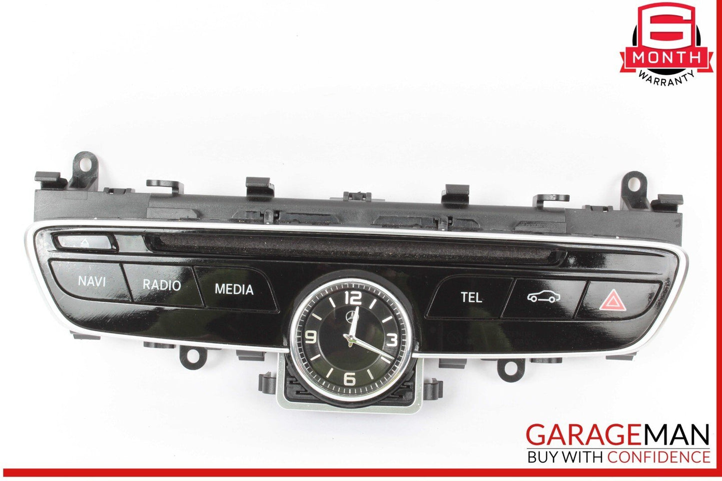 15-18 Mercedes W205 C300 Center Dashboard Hazard Control Switch w/ Clock Assy