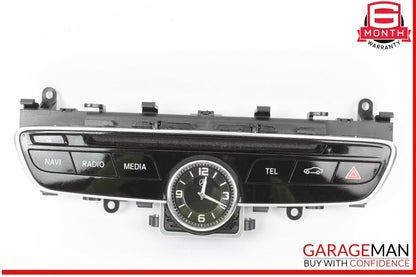 15-18 Mercedes W205 C300 Center Dashboard Hazard Control Switch w/ Clock Assy