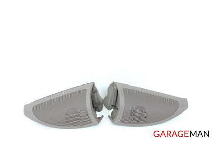 06-10 Mercedes W251 R350 Left & Right Side Door Corner Tweeter Speaker Set Brown