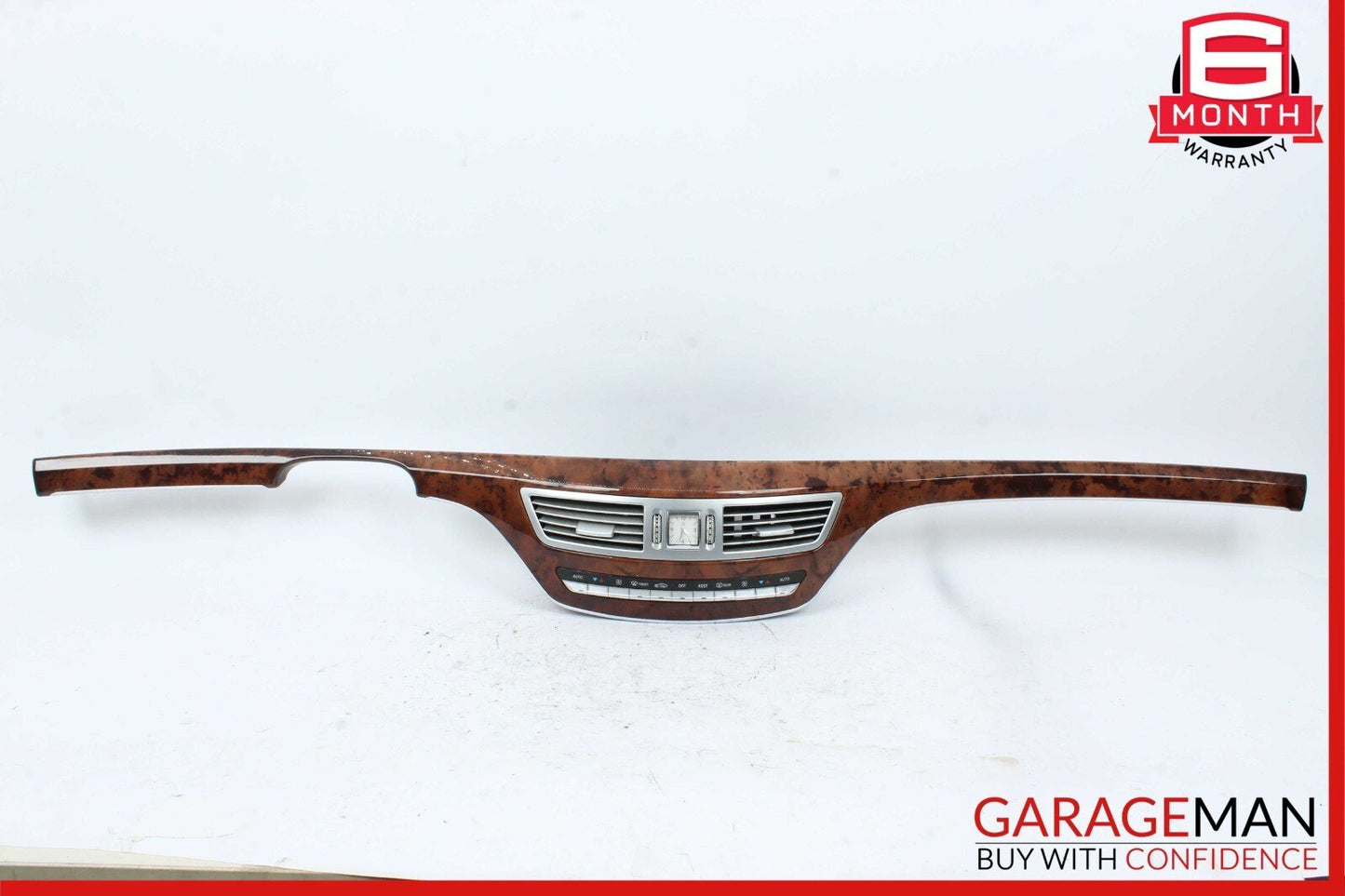 07-14 Mercedes S550 CL600 Center Dash Heater Switch Control Panel Assembly Wood