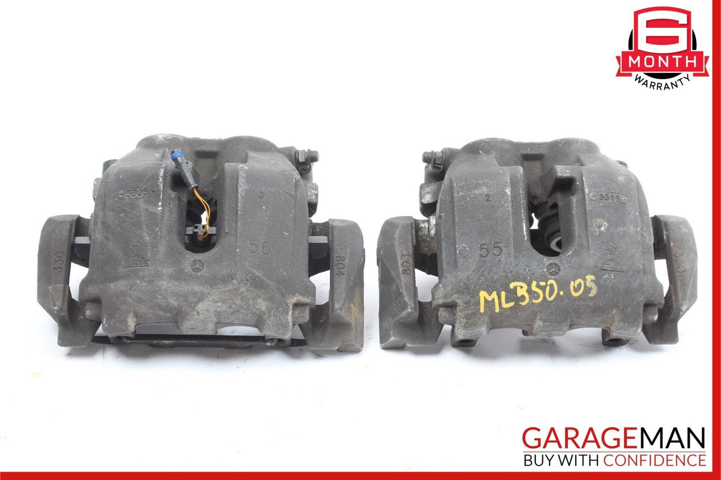 06-12 Mercedes W164 ML350 GL550 R350 Front Brake Calipers Set 1644202383 OEM