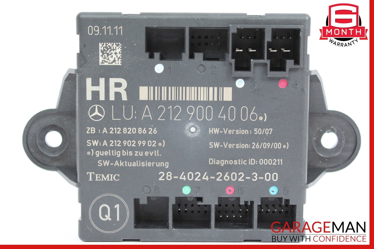 08-14 Mercedes W212 E350 C300 Rear Right Passenger Side Door Control Module OEM
