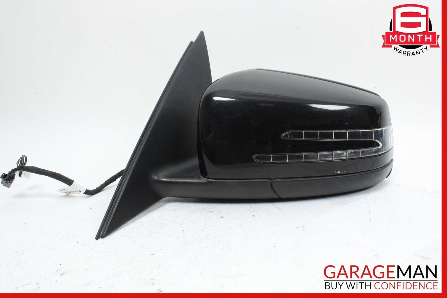 12-14 Mercedes W204 C250 C63 AMG Front Left Side Mirror Rear View Door Black OEM