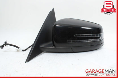 12-14 Mercedes W204 C250 C63 AMG Front Left Side Mirror Rear View Door Black OEM