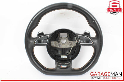 14-16 Audi SQ5 Front Left Driver Side Steering Wheel w/ Paddle Shifters OEM