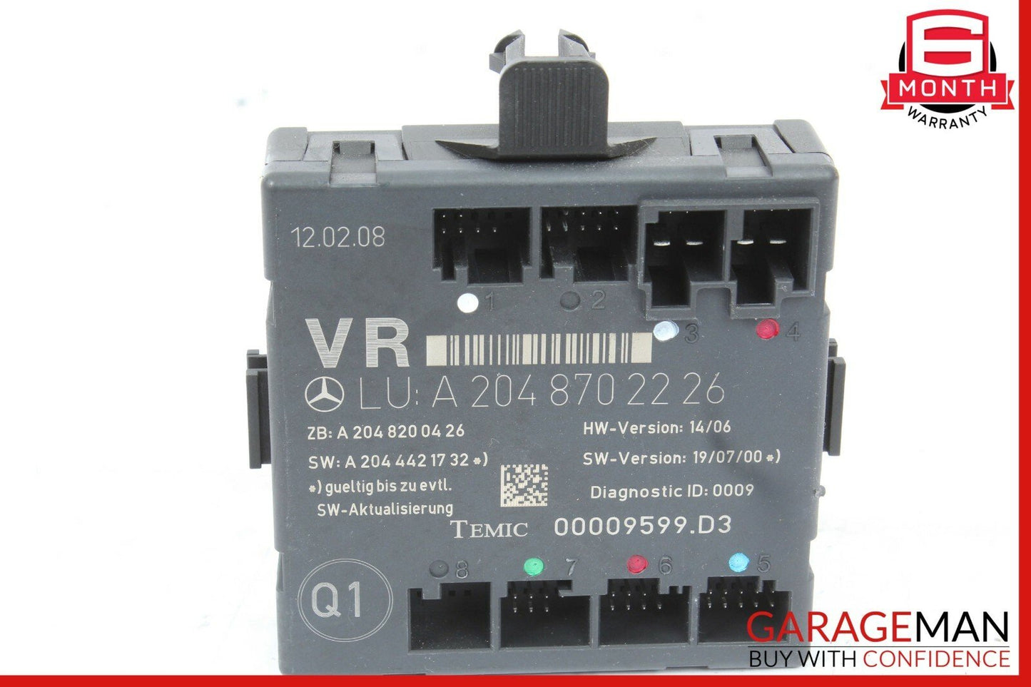 08-18 Mercedes W204 C300 C250 E400 Front Right Side Door Control Module OEM