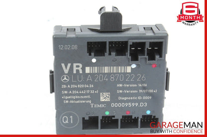 08-18 Mercedes W204 C300 C250 E400 Front Right Side Door Control Module OEM