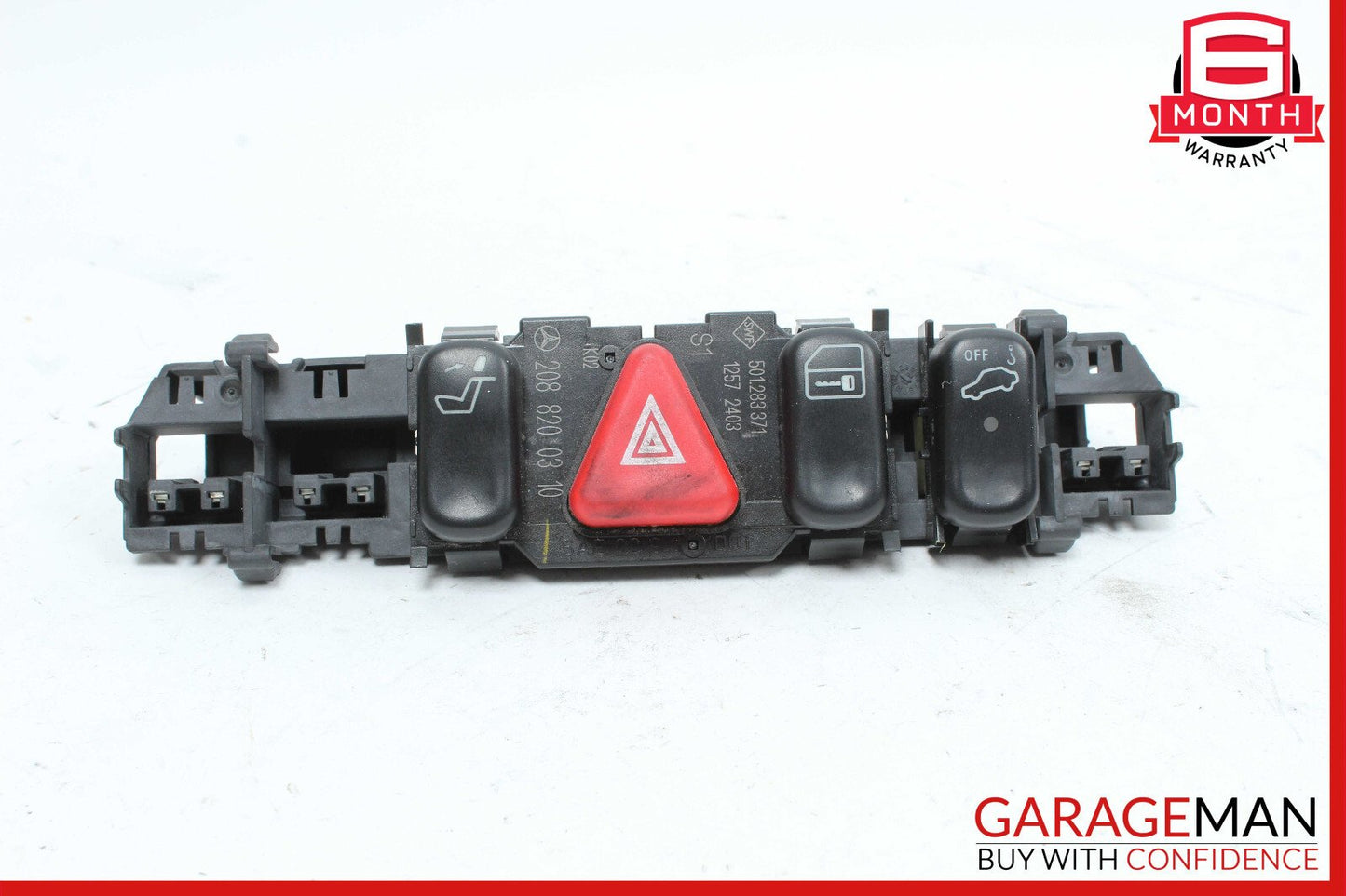 98-02 Mercedes W208 CLK430 Hazard Door Lock Switch Control Panel OEM