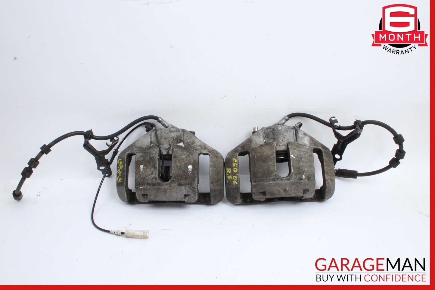 06-10 BMW E63 E64 650i Front Right & Left Brake Caliper Set of 2 Pc 60/30/348