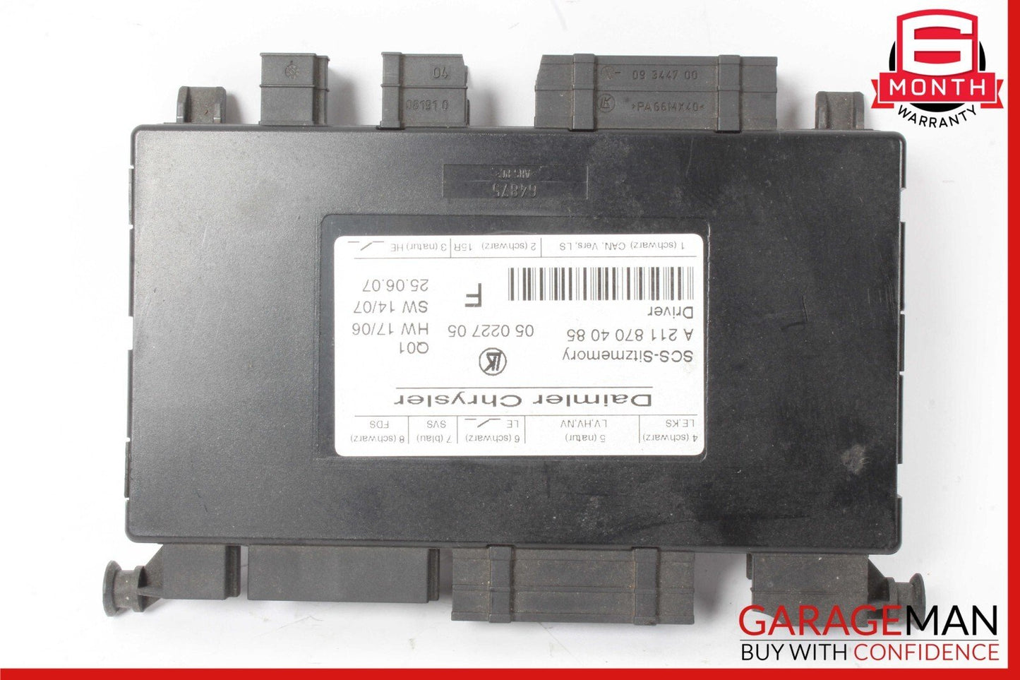 03-12 Mercedes W219 CLS63 CLS550 Front Left Seat Adjustment Control Module OEM