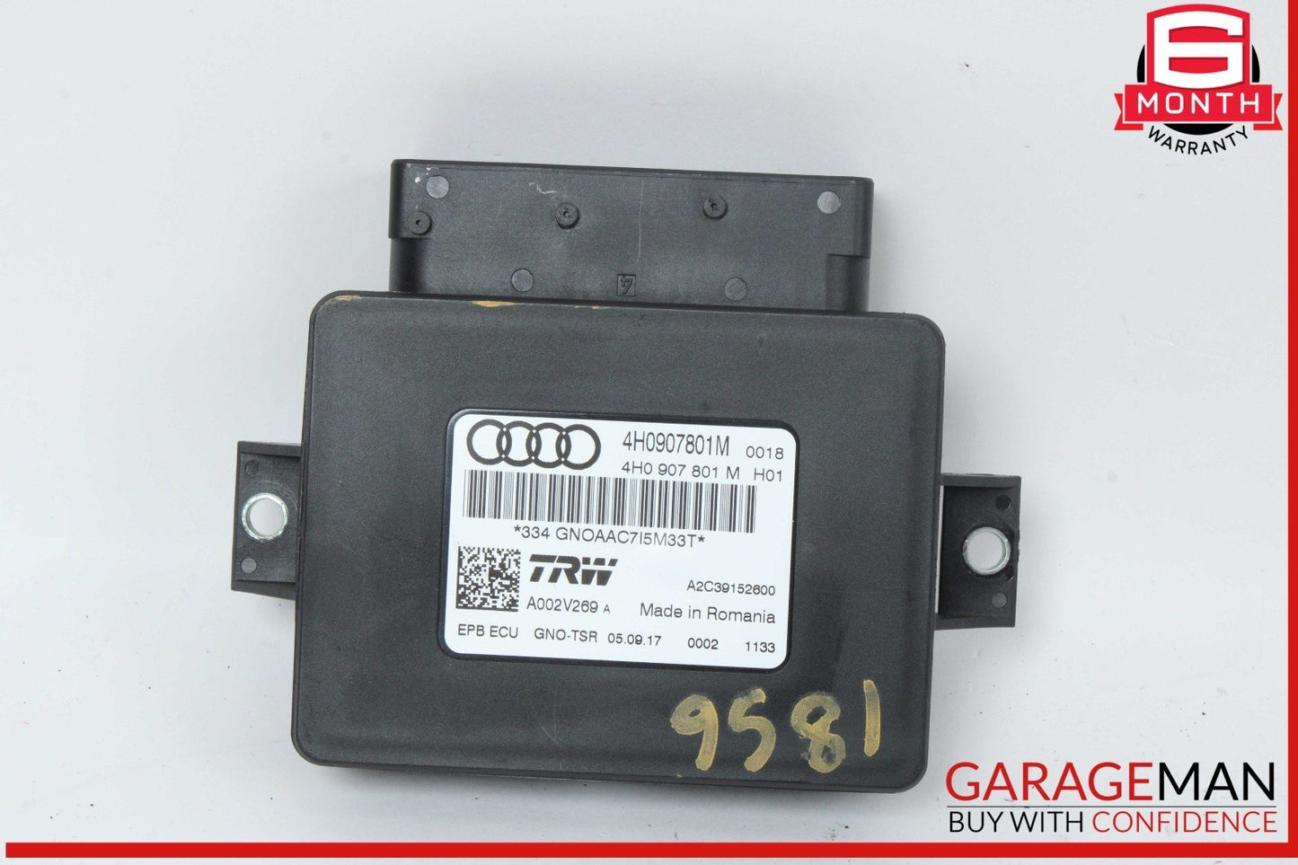 12-18 Audi S6 A7 A6 Electronic Parking Brake Control Module Unit 4H0907801F OEM