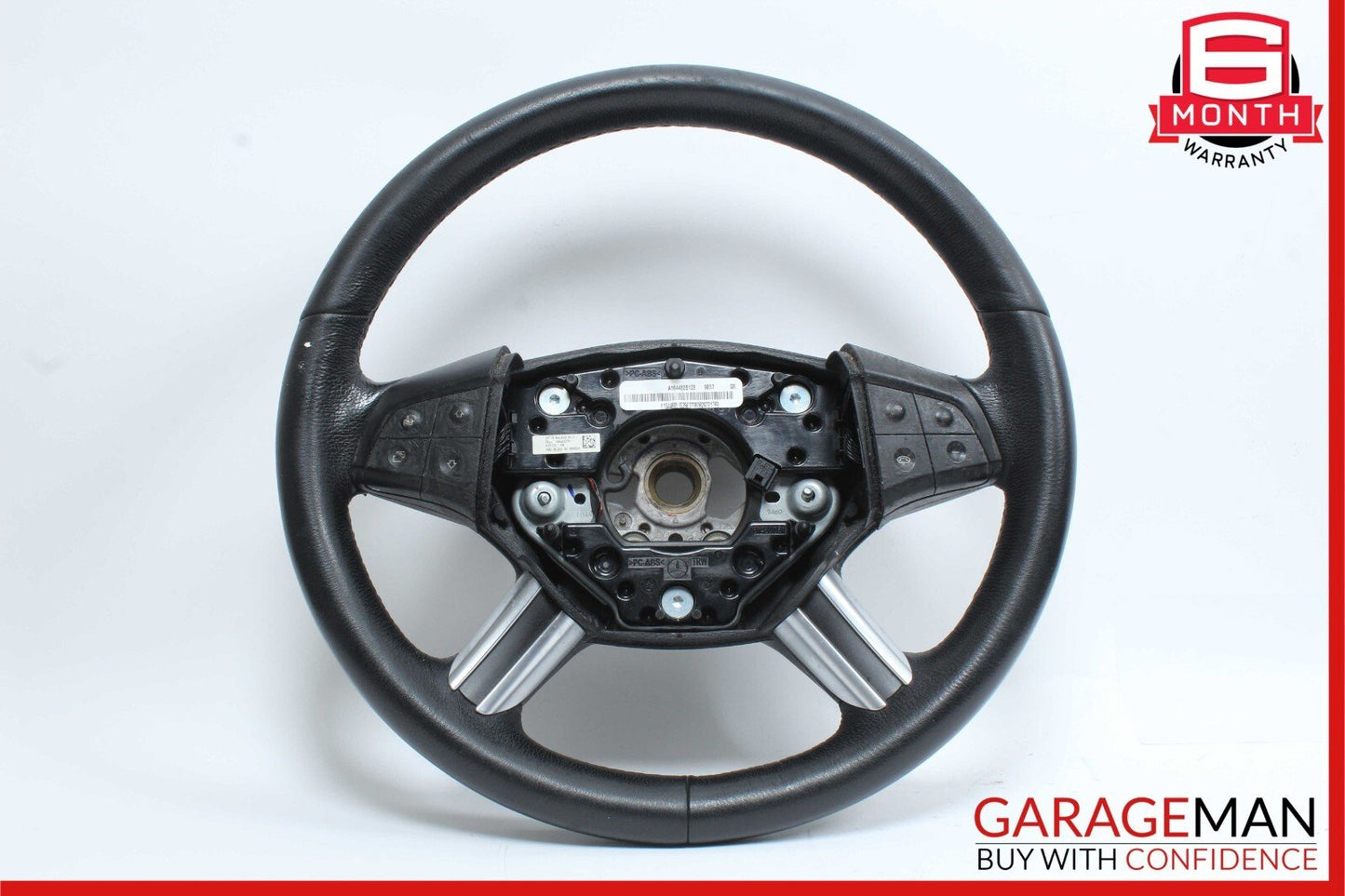 06-09 Mercedes W164 ML350 4MATIC Steering Wheel Black w/ Wood Top OEM