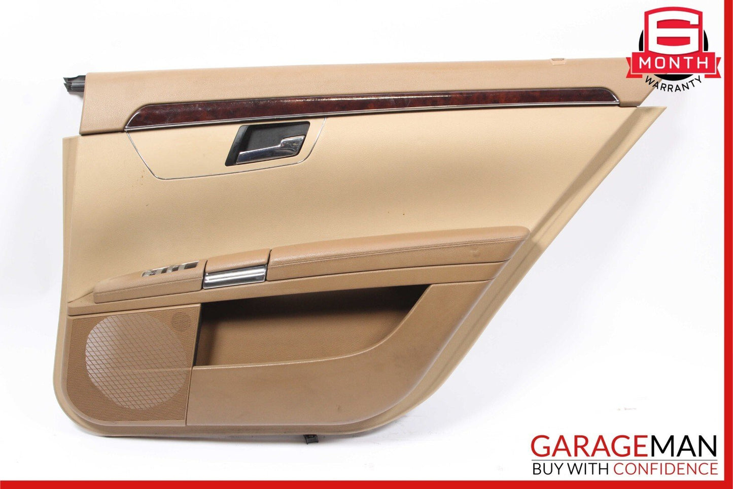 07-09 Mercedes W221 S550 Rear Right Side Complete Interior Door Panel Trim Brown