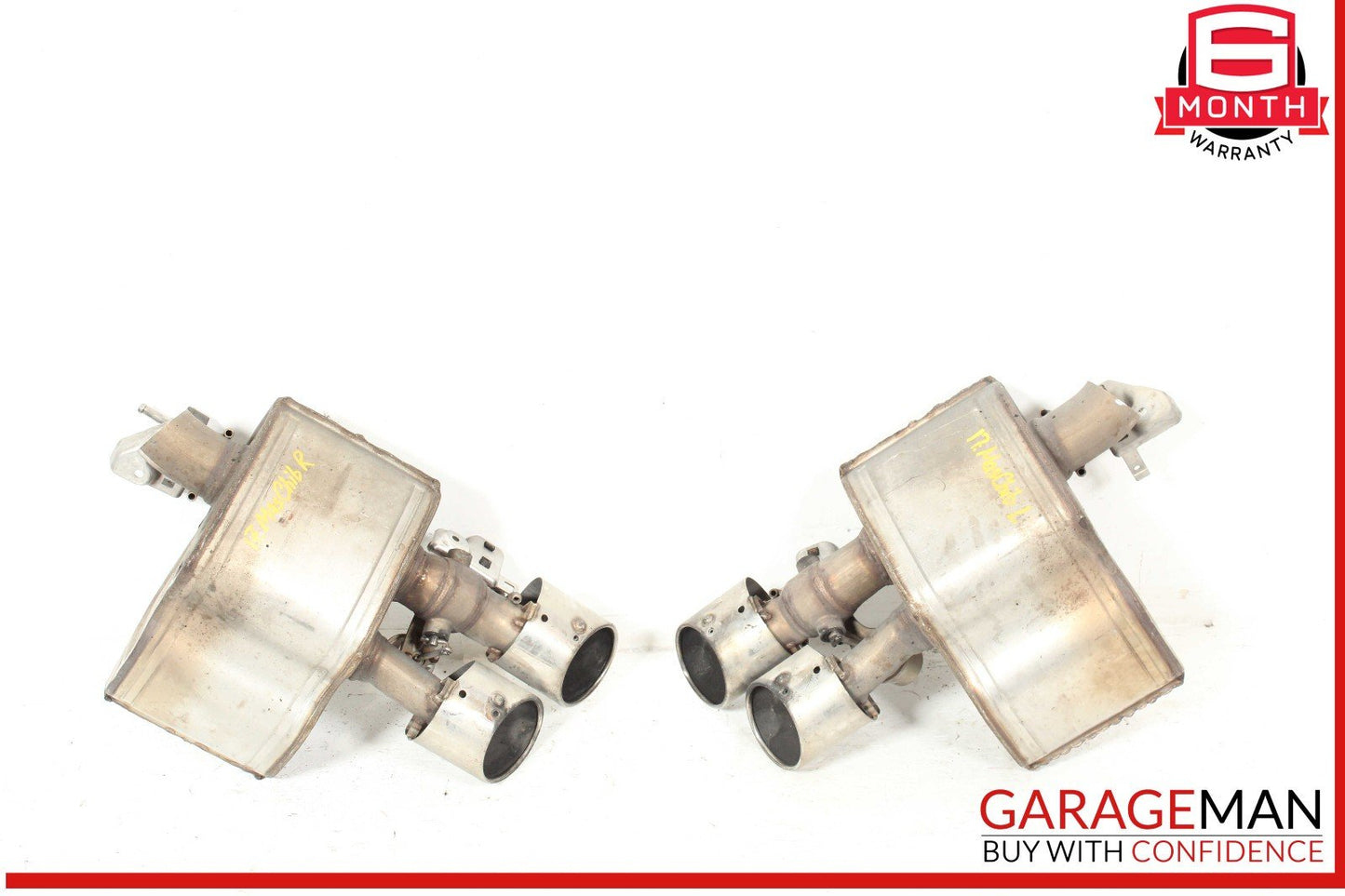 14-17 Maserati Ghibli Rear Left & Right Side Exhaust Muffler Tip Pipe Set of 2