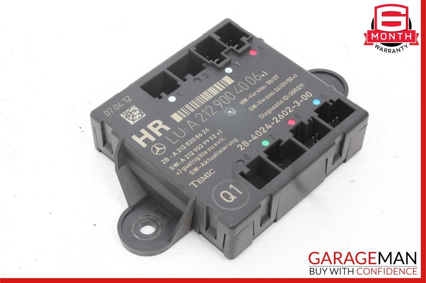08-18 Mercedes GLK350 C250 C300 CLS550 Rear Right Side Door Control Module Unit